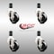 Service Caster 3 Inch 316SS Soft Rubber Wheel Swivel 1-1/2 Inch Expanding Stem Caster Set SCC SCC-SS316EX20S314-SRS-112-4 - alternate 1